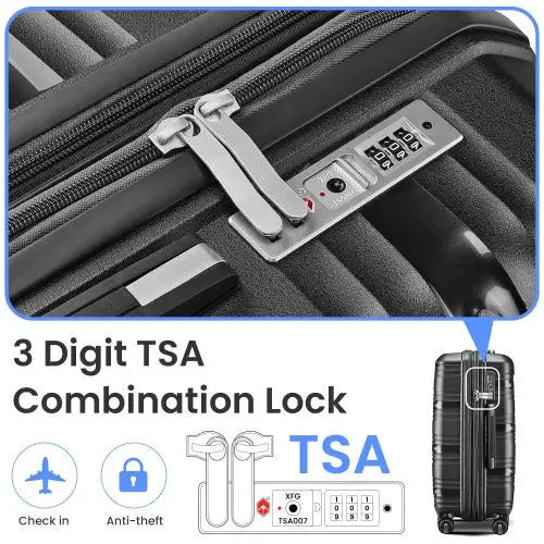 Luggage 4 Piece Sets Hard Shell Lightweight TSA Lock Carry On Expandable Suitcase With Spinner Wheels Travel Set