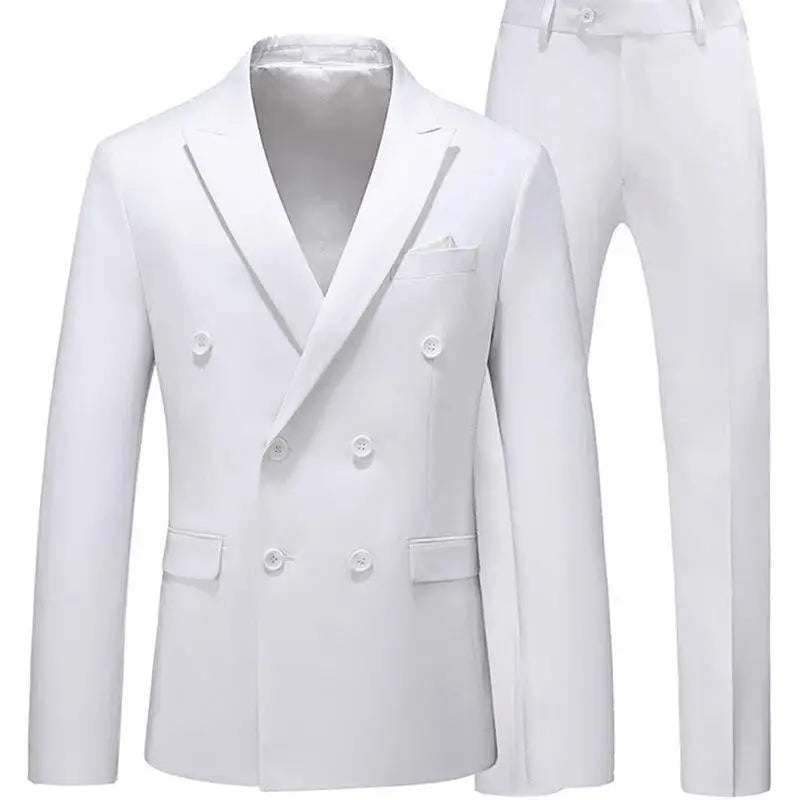 Men 2 Pieces Slim Fit Casual Tuxedo Suit Male Suits Set - Beyond Trends Hub