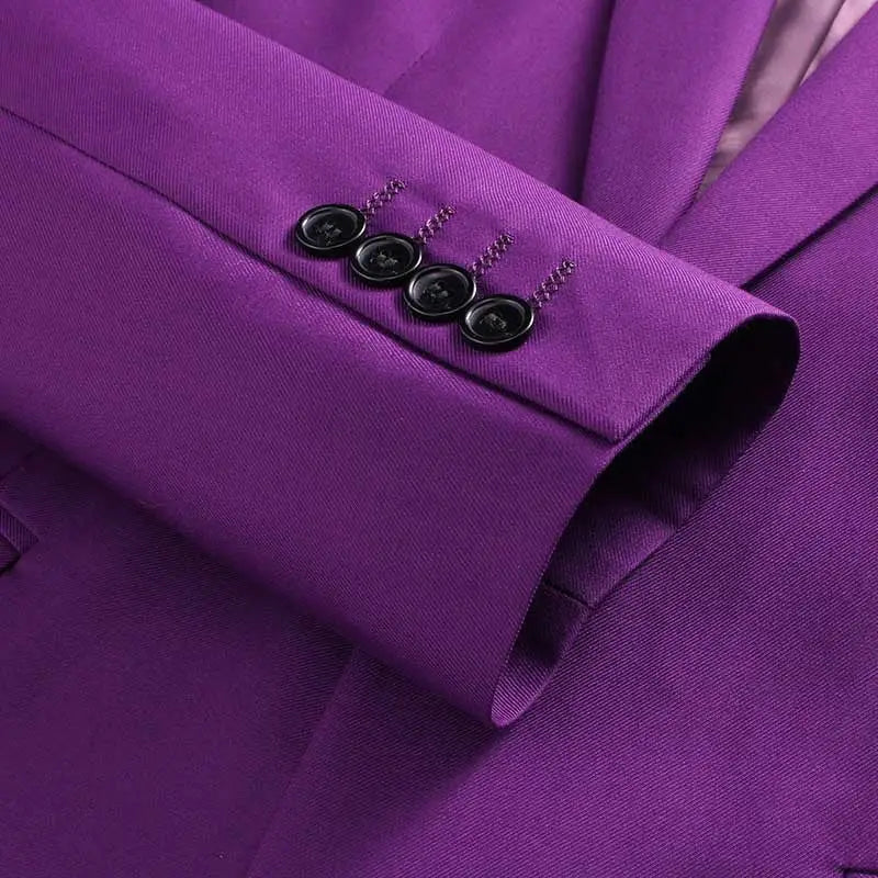 Men’s Suits Three-piece Evening Dress Banquet Wedding Korean Style Solid Color Suit Suit