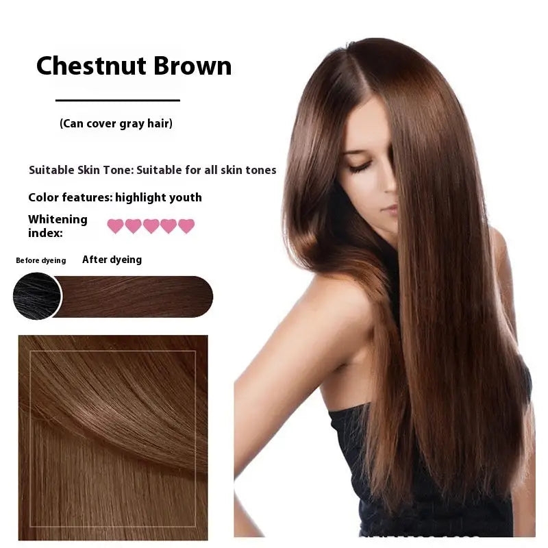 Plants Do Not Hurt Scalp Hair Dye - Chestnut Brown / 500ml