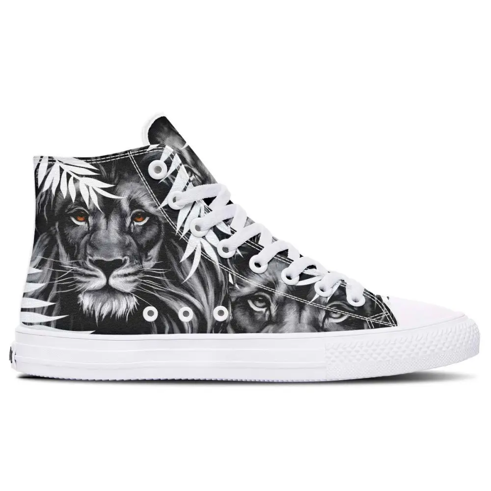 Printed Couple High-top Canvas Shoes