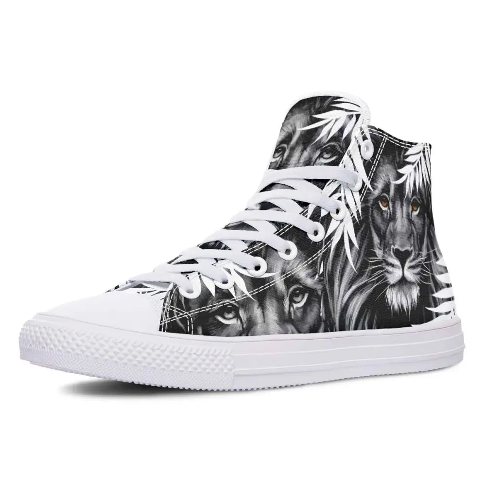 Printed Couple High-top Canvas Shoes