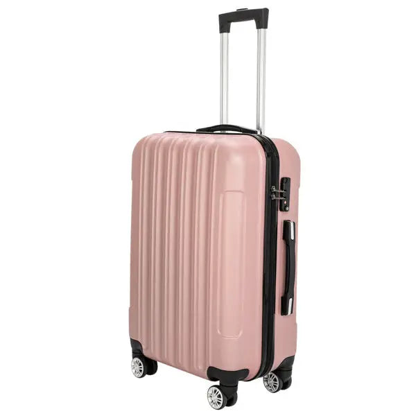 Vertical 3-in-1 Spinner Wheel With Handle Trolley Box 20in 24in 28in ABS Aluminum Alloy Trolley Fashion Color - Rose