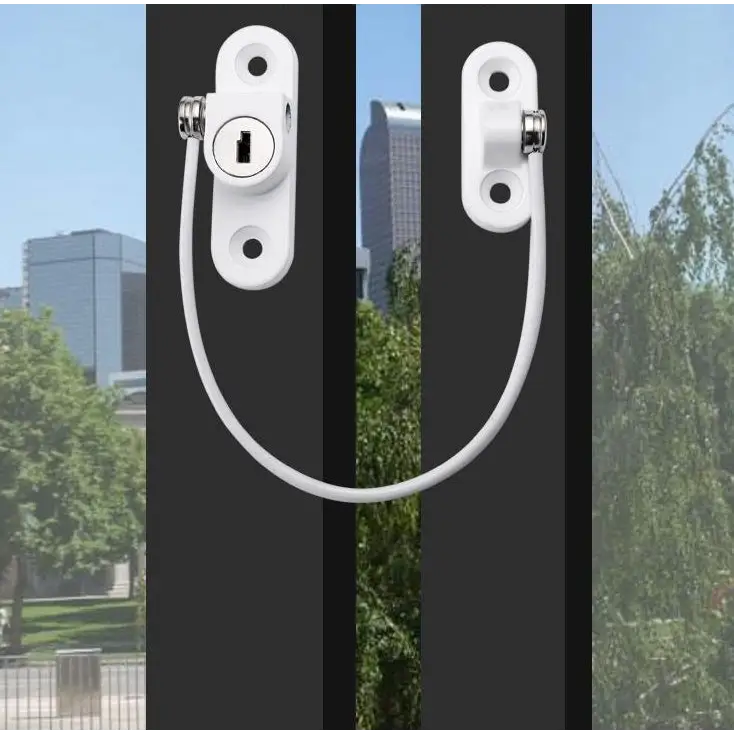 Window Security Chain Lock Window Cable Lock Restrictor Multifunctional Window Lock Door Security Guard for Baby Safety 1Pcs - Beyond Trends Hub