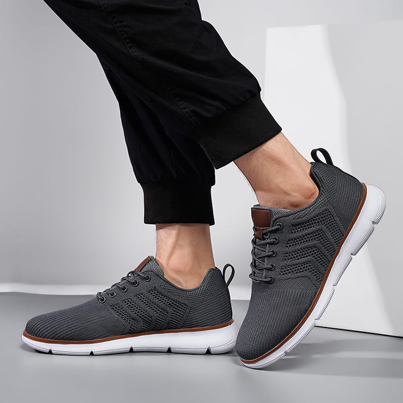 Fashion Lace-up Mesh Sneakers Casual Flying Woven Walking Sports Shoes For Men