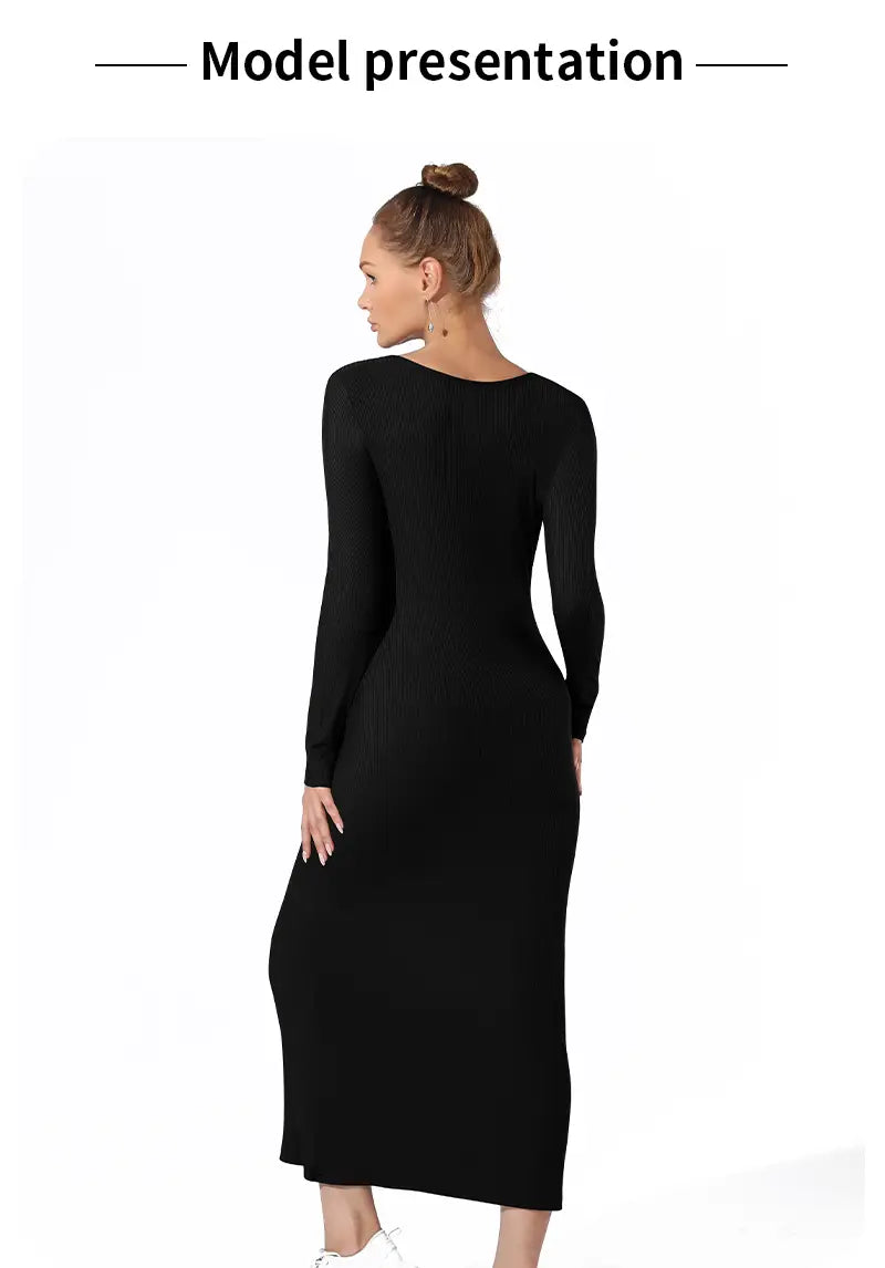 Women’s Fashion Simple Solid Color Dress