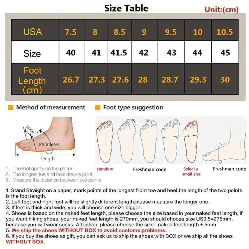 Waterproof Hiking Shoes Plus Size