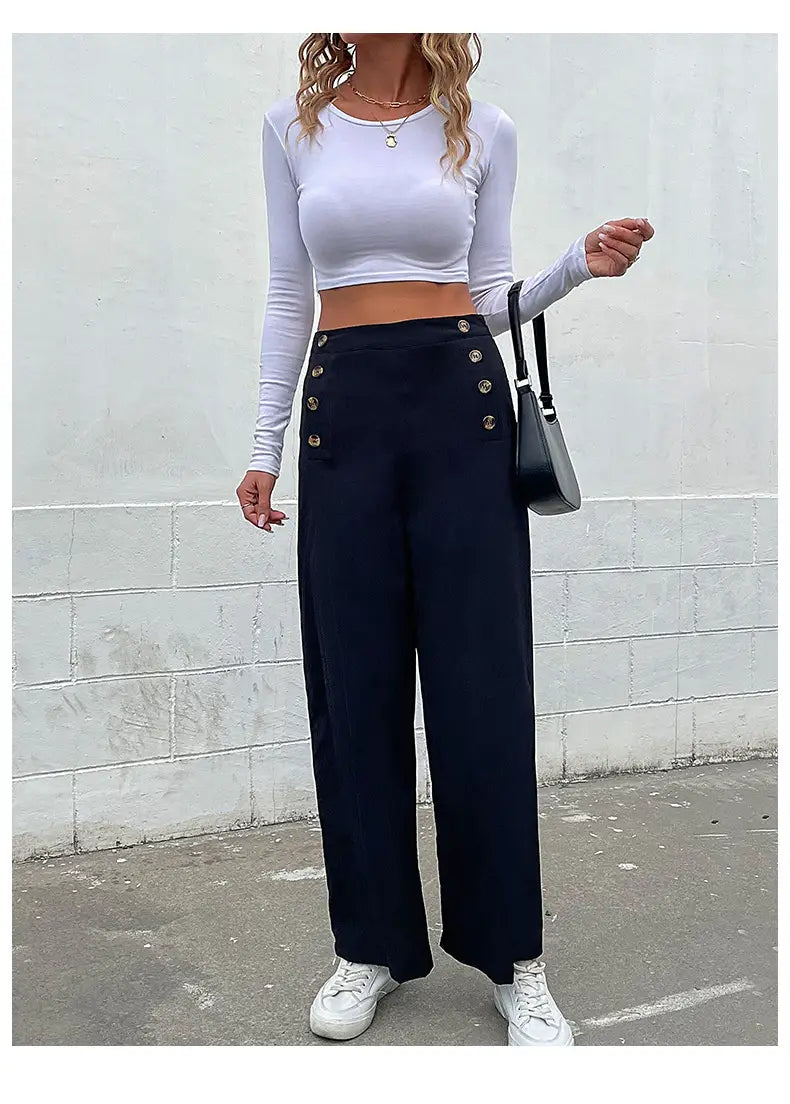 Women’s Slim Fit Solid Color Casual Pants
