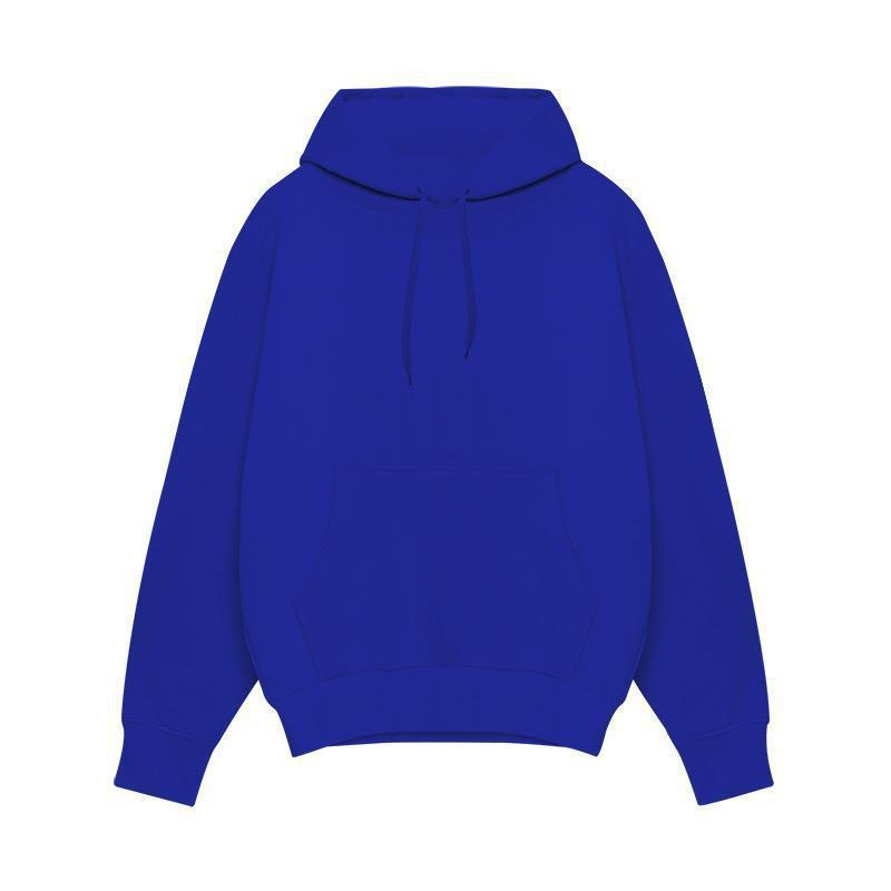 European And American Men’s Sports Solid Color Fleece Sweater Hoodie