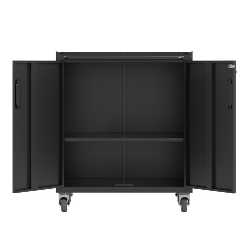 Heavy-Duty Metal Garage Storage Cabinet With Wheels