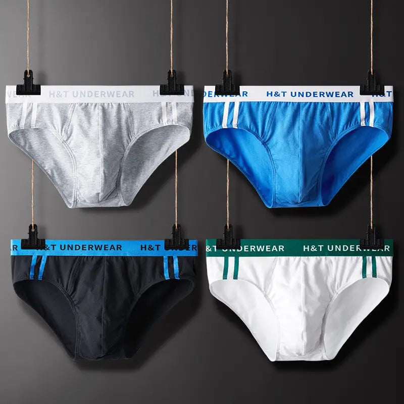 Men’s Underwear Briefs Solid Color Cotton Plus Size