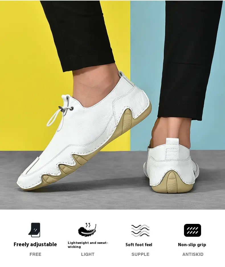 Men’s Plus Size Sports Genuine Leather Leather Shoes