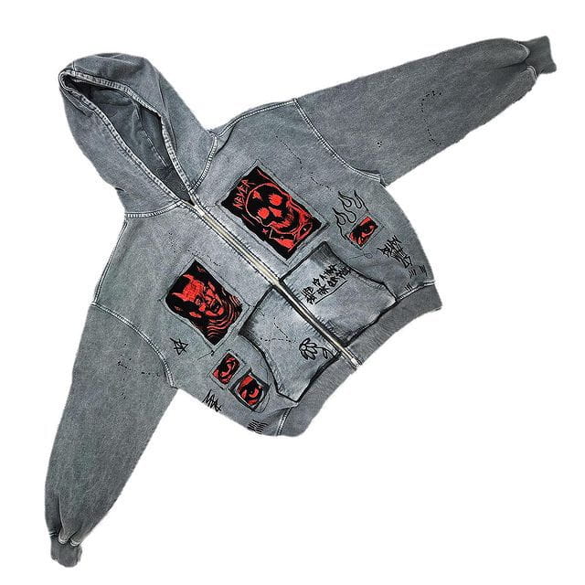 Street Retro Y2g Men’s And Women’s Devil Print Sweater