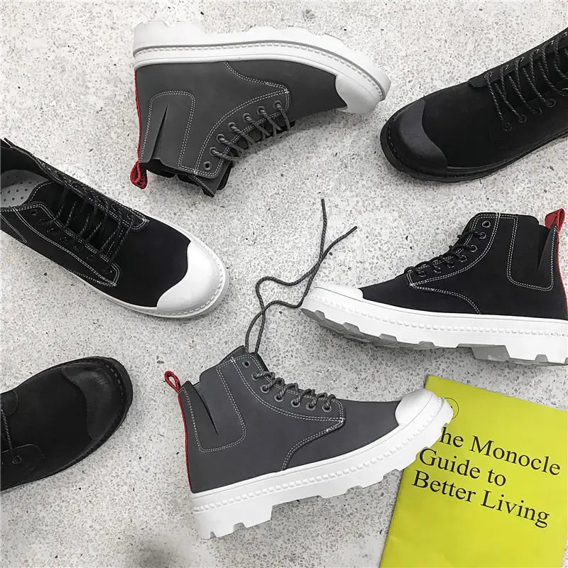 Fashion Ankle Boots Winter Autumn men’s Motorcycle Martin Boots men Boots Snow Boots Oxfords men Shoes