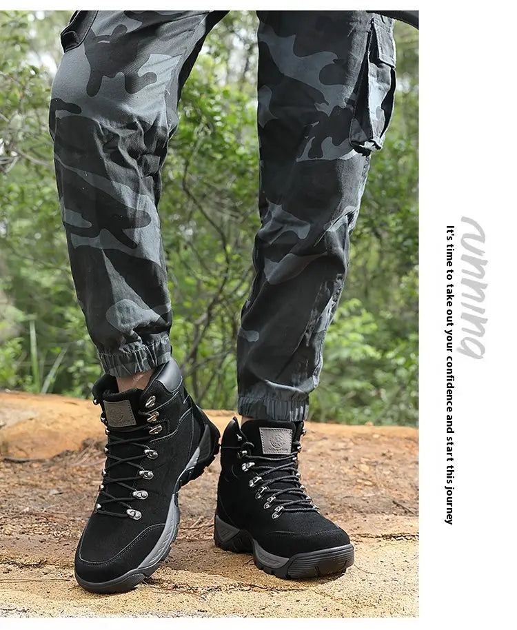 Men’s Middle High Top Autumn And Winter Mountaineering Plus Size Hiking Boots
