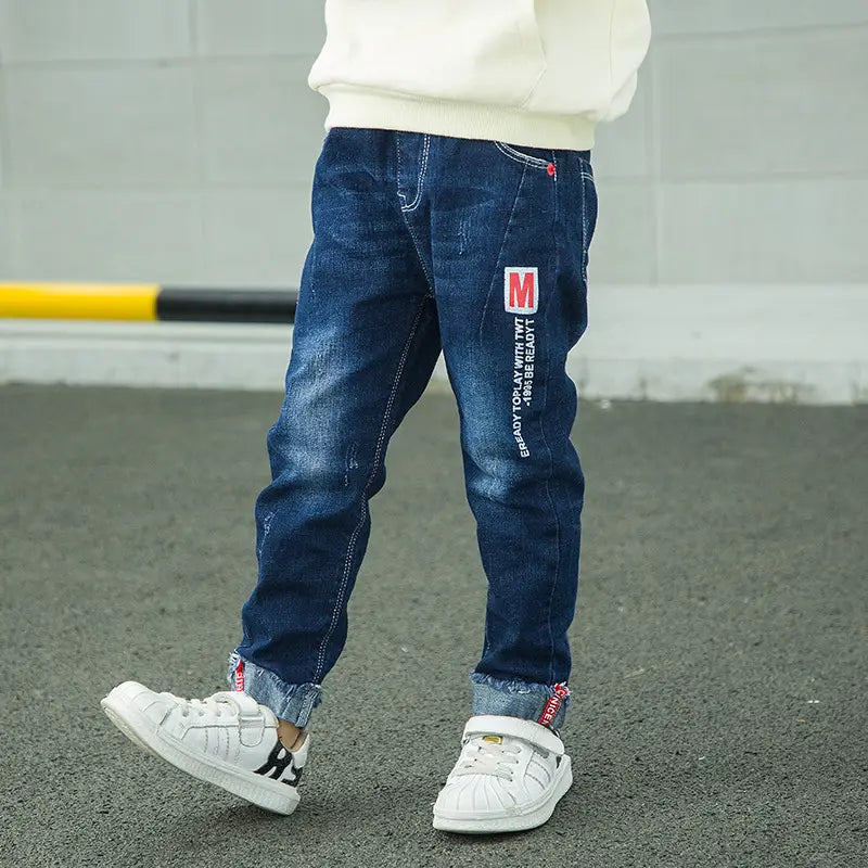 Fashion Jeans For Boys Children Korean Style Long Pants