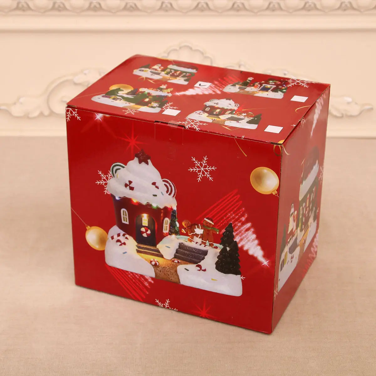 Christmas Rotating Resin Luminous Music Box Ornaments