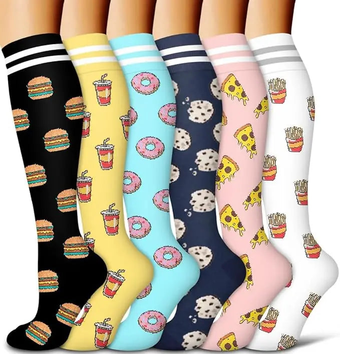 Women’s Minimalist Cartoon Printed Pressure Socks