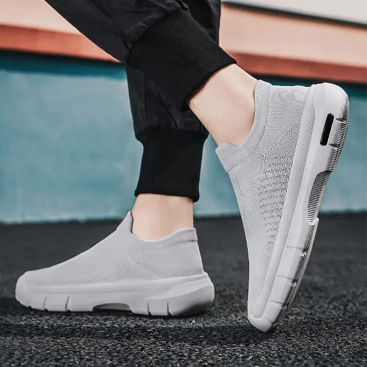 Breathable Mesh Sports Shoes Men Casual Slip-on Socks Shoes Flats Sneakers