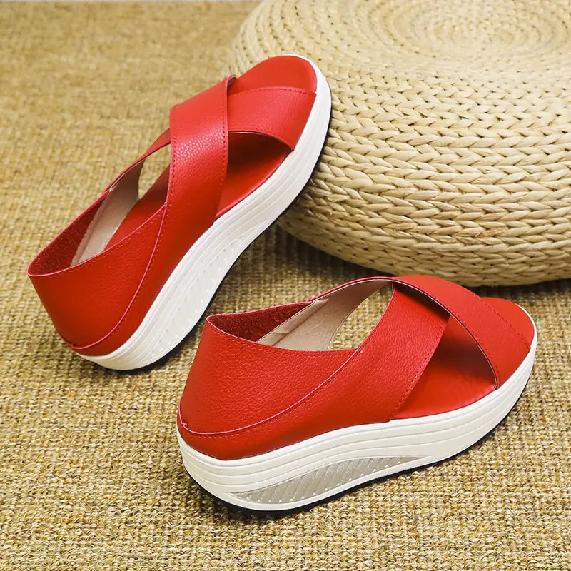 Breathable Fashion Casual Ladies Fish Mouth Shaking Shoes