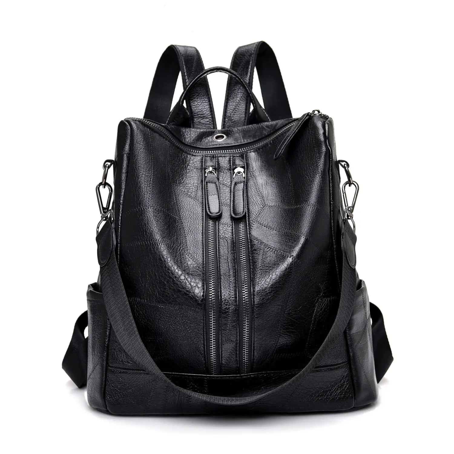 PU Stitching Leather Backpack