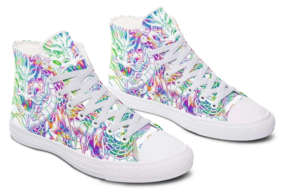 Printed Couple High-top Canvas Shoes