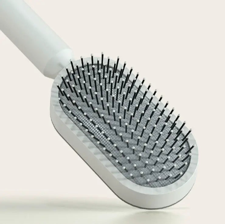 Self Cleaning Hair Brush For Women One-key Cleaning Hair Loss Airbag Massage Scalp Comb Anti-Static Hairbrush