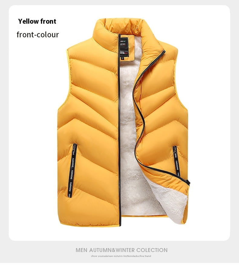 Men’s Autumn And Winter Warm Outdoor Lamb Wool Vest