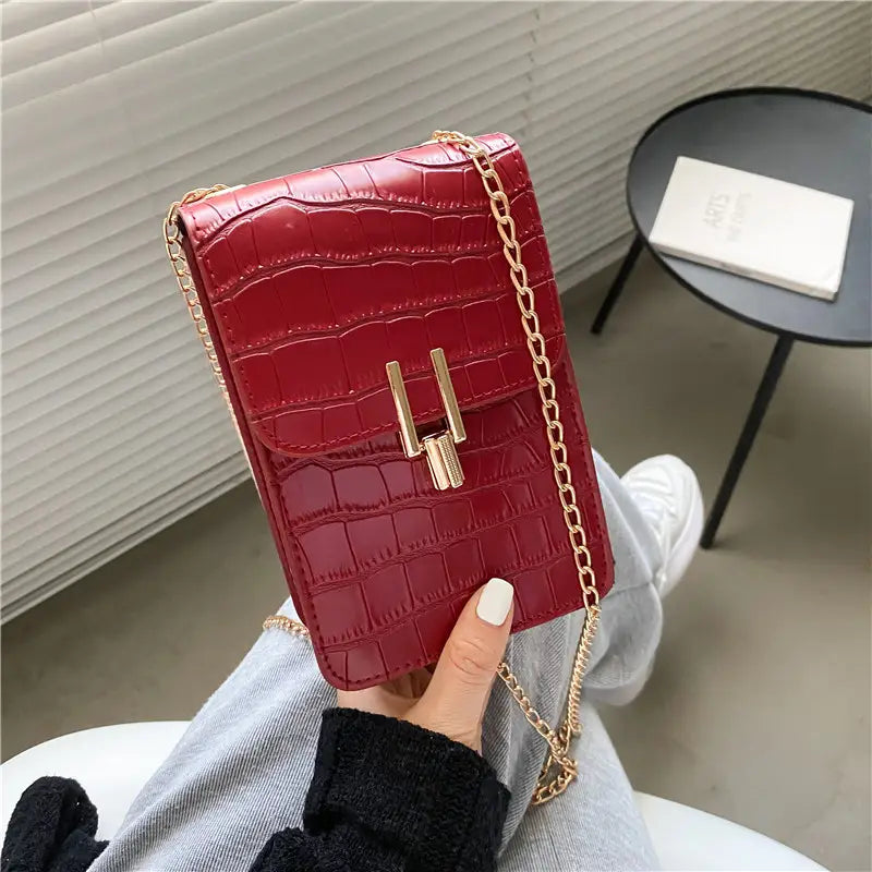 Pattern Fashion Women’s Bag High-quality Texture Shoulder Bag Mobile Phone Bag PU Buckle Crossbody Bags For Women