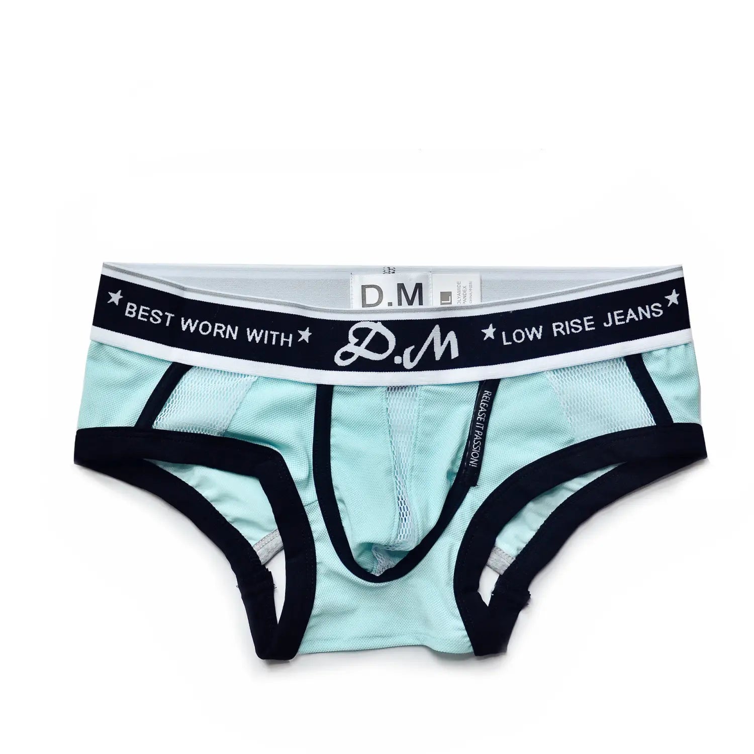 Low-waist polyester mesh men’s underwear