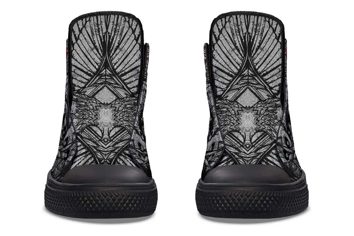 Printed Couple High Top Canvas Shoes