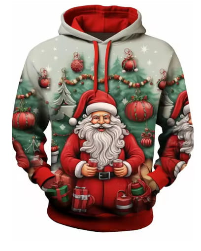 Santa Claus Men’s Pattern Hoodie