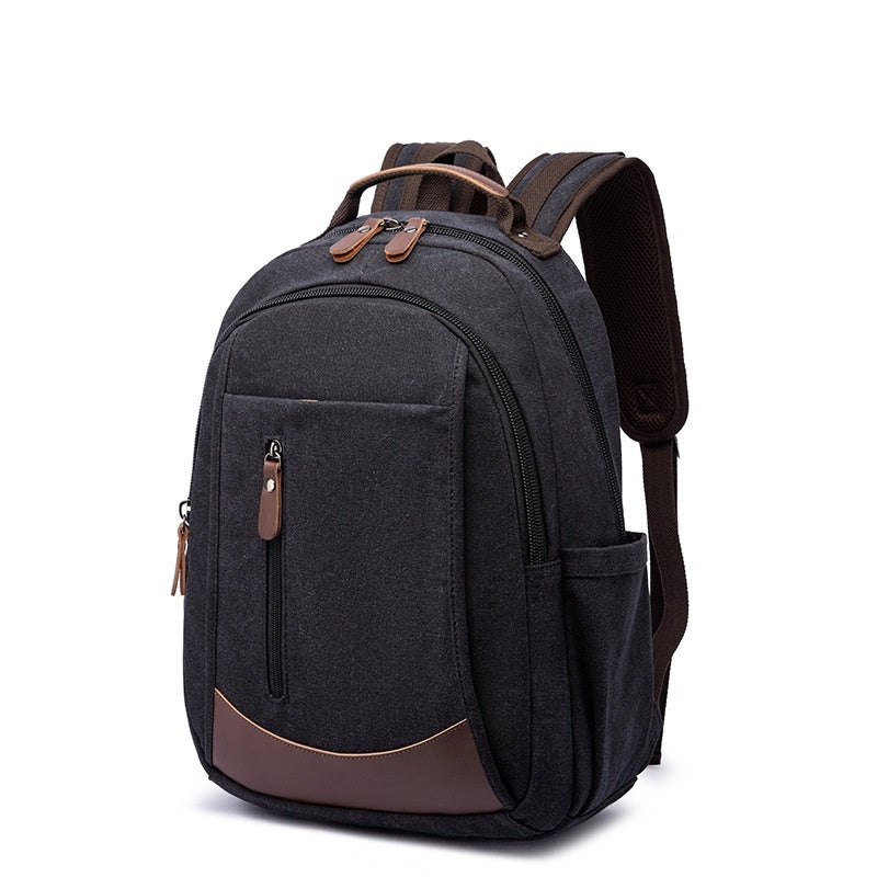 Trendy Solid Color Mens Backpack With Large Capacity