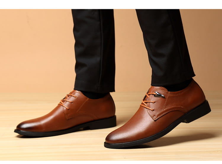 Summer high-end men’s leather shoes leather