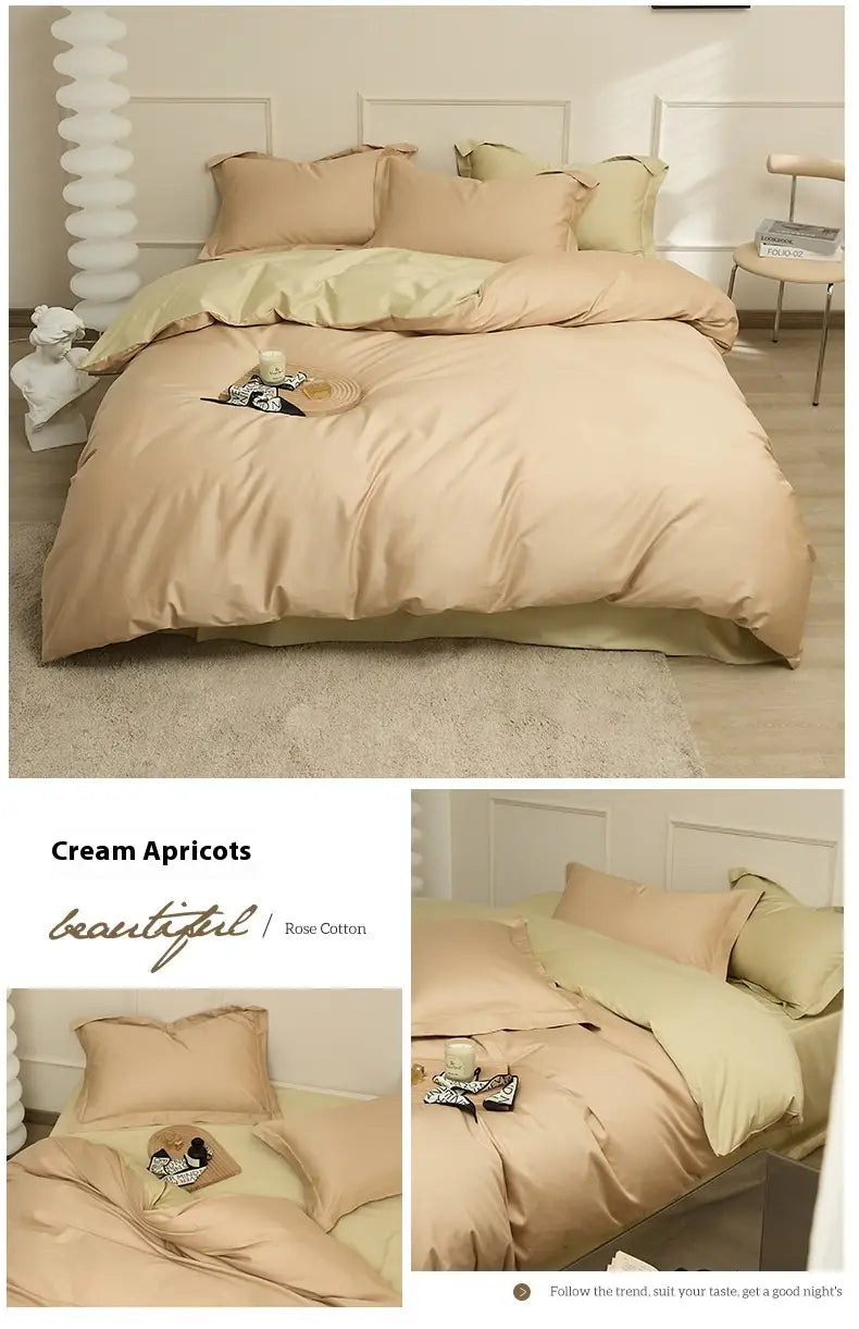 Woolen Cotton Four-piece Bed Sheet Set