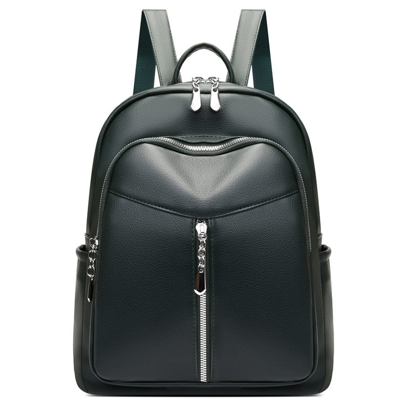 Backpack Pure Color PU Leather