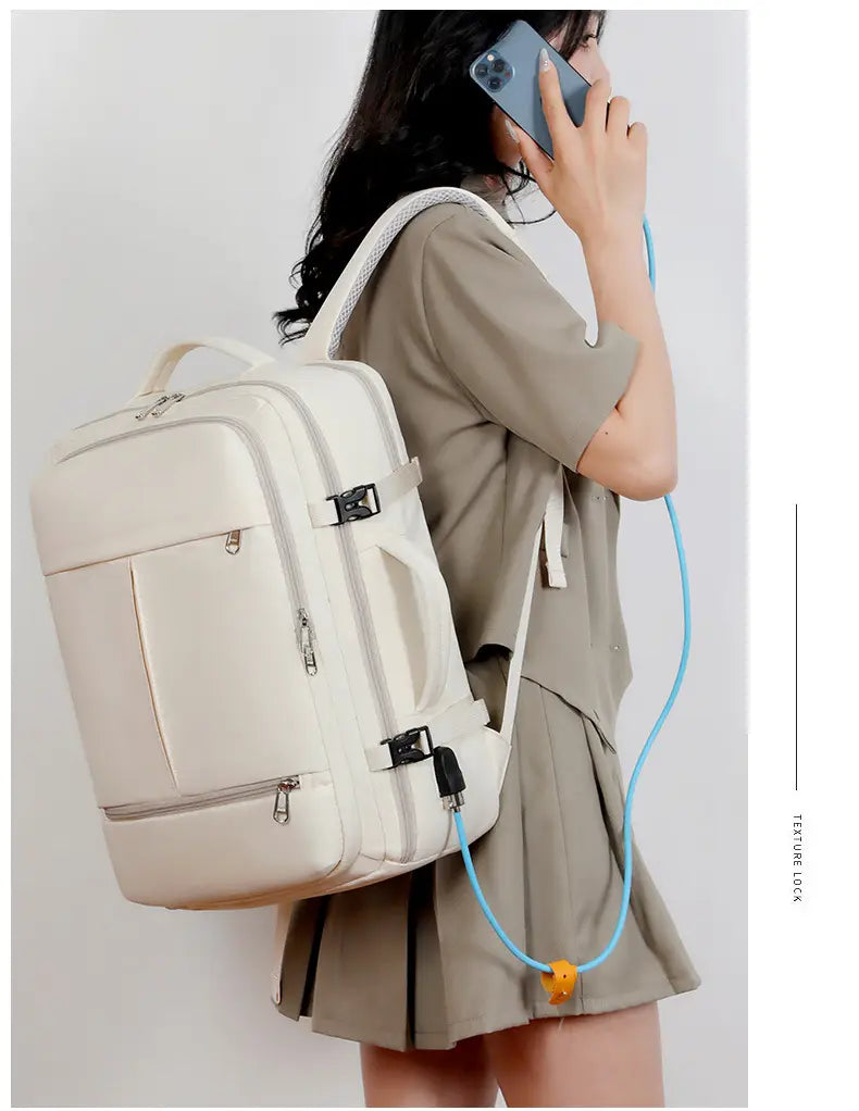 Large Capacity Backpack For Women Men Multiple Pockets And Zippers Versatile Computer Bags Business Travel Backpack