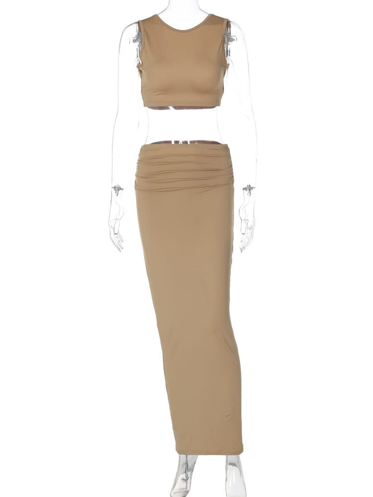 Women Tank Tops Long Skirts Party Dresses