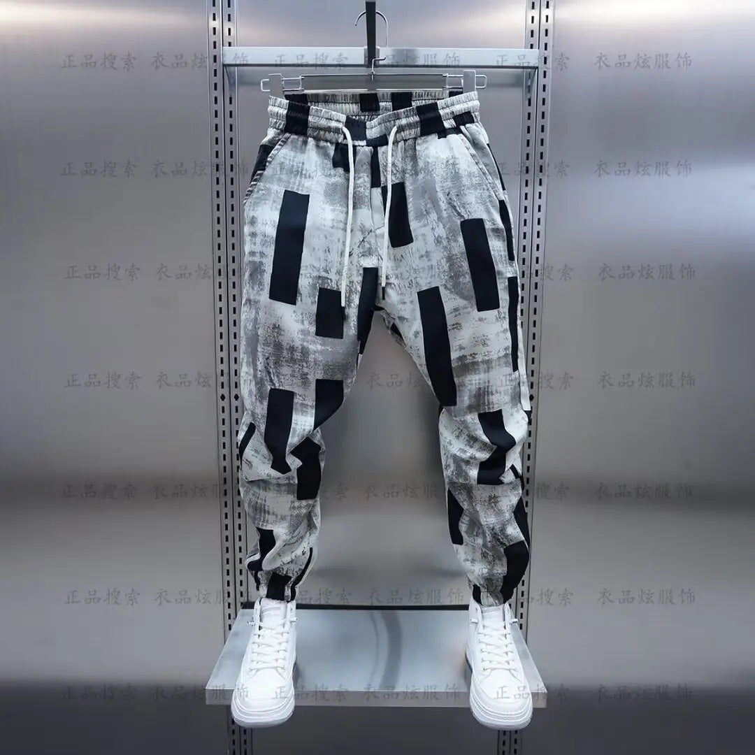 Printing Men Loose Casual Trousers