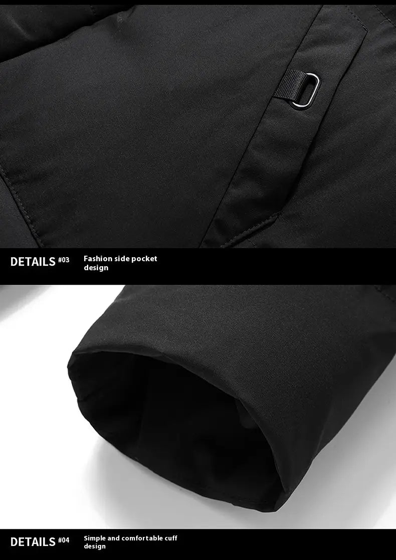 Fashionable And Handsome Thickened Work Clothes Cotton Coat Winter Clothing Down Men