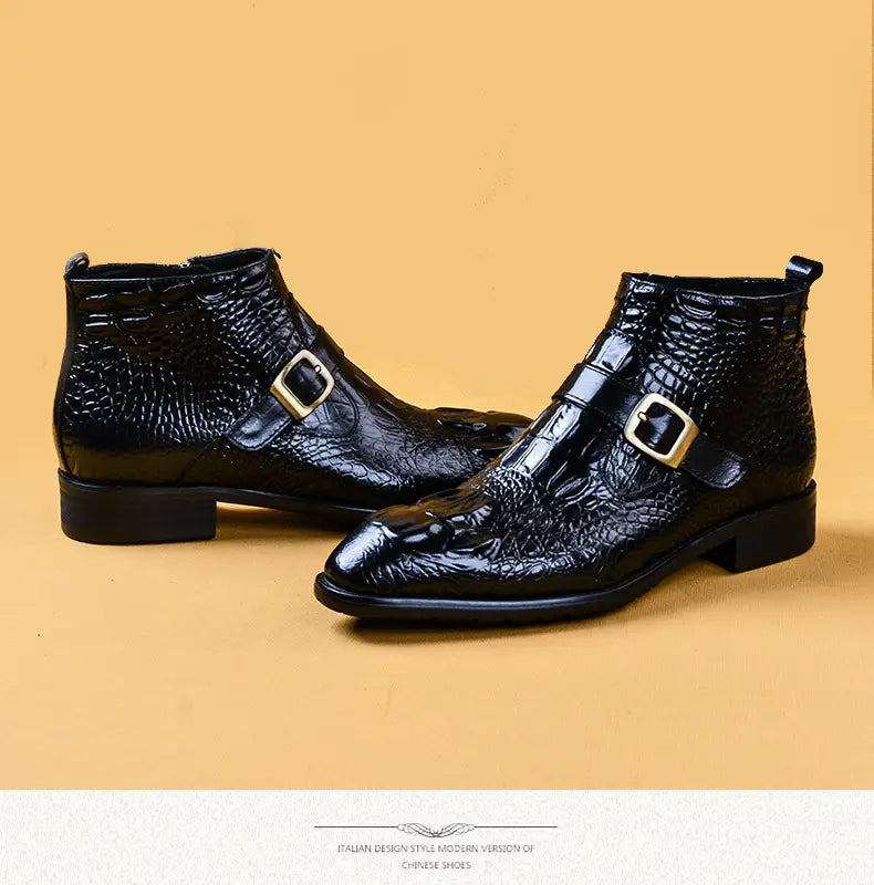 Men’s High Top British Style Formal Leather Shoes