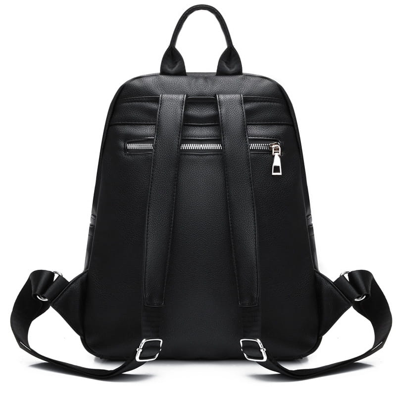 Backpack Pure Color PU Leather