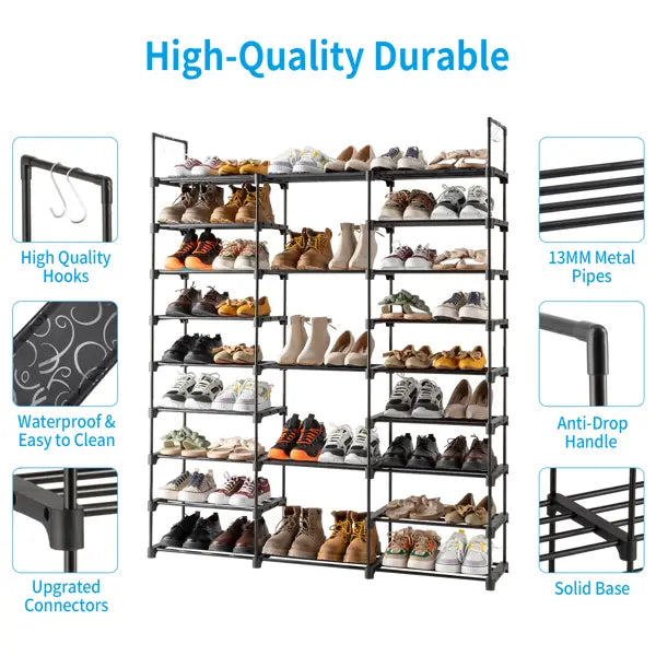 Shoe Racks 3 Rows and 9 Layers