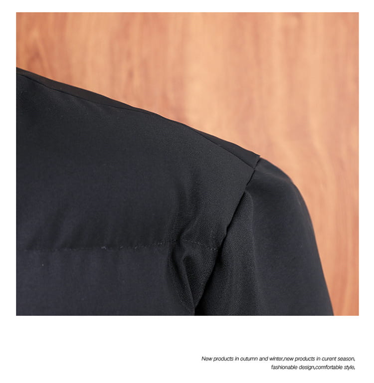 Winter Stand-collar Cotton Coat Couple Casual Warm Plus Velvet Thicken Solid Color Jacket For Men’s Clothing