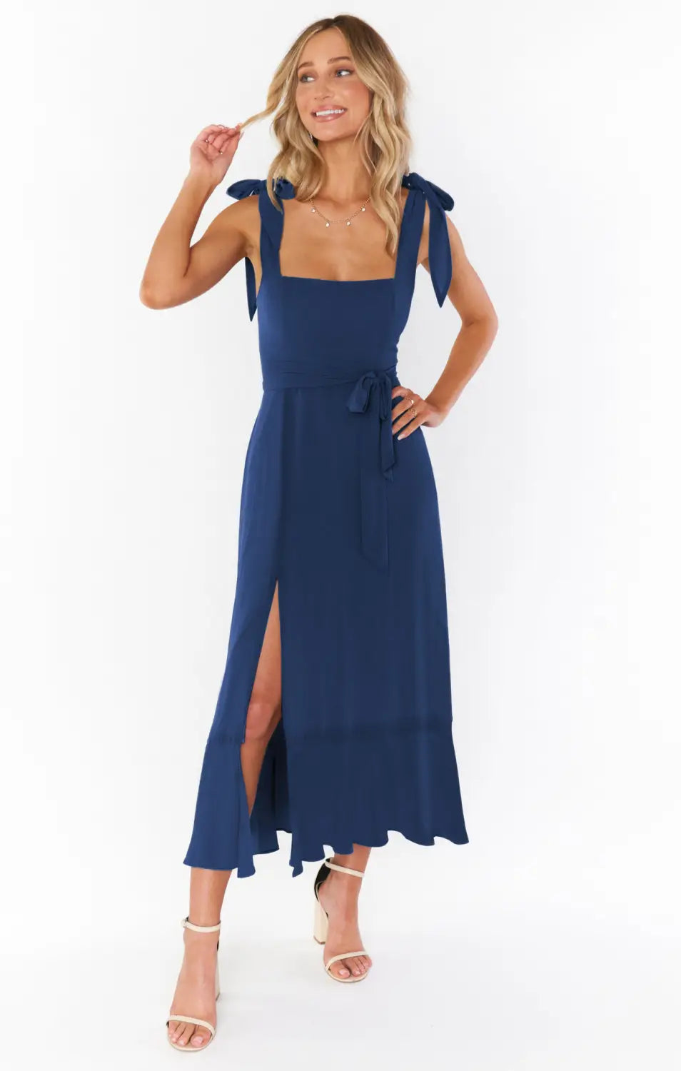 Women’s Fashion Temperament Commuter Solid Color Dress
