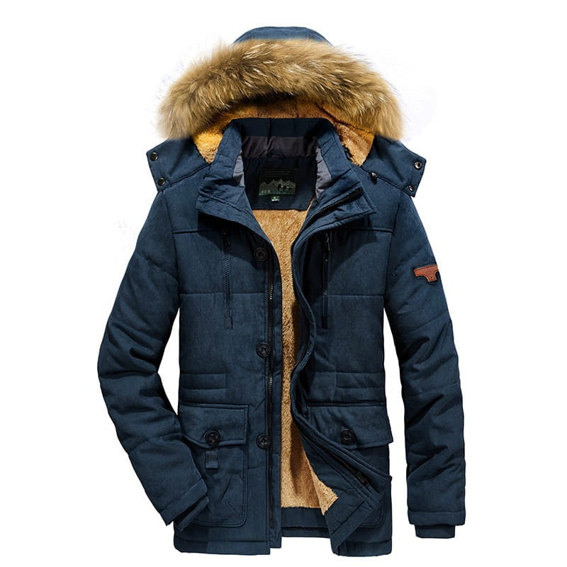 Men’s Mid-length Plus Size Men’s Quilted Jacket