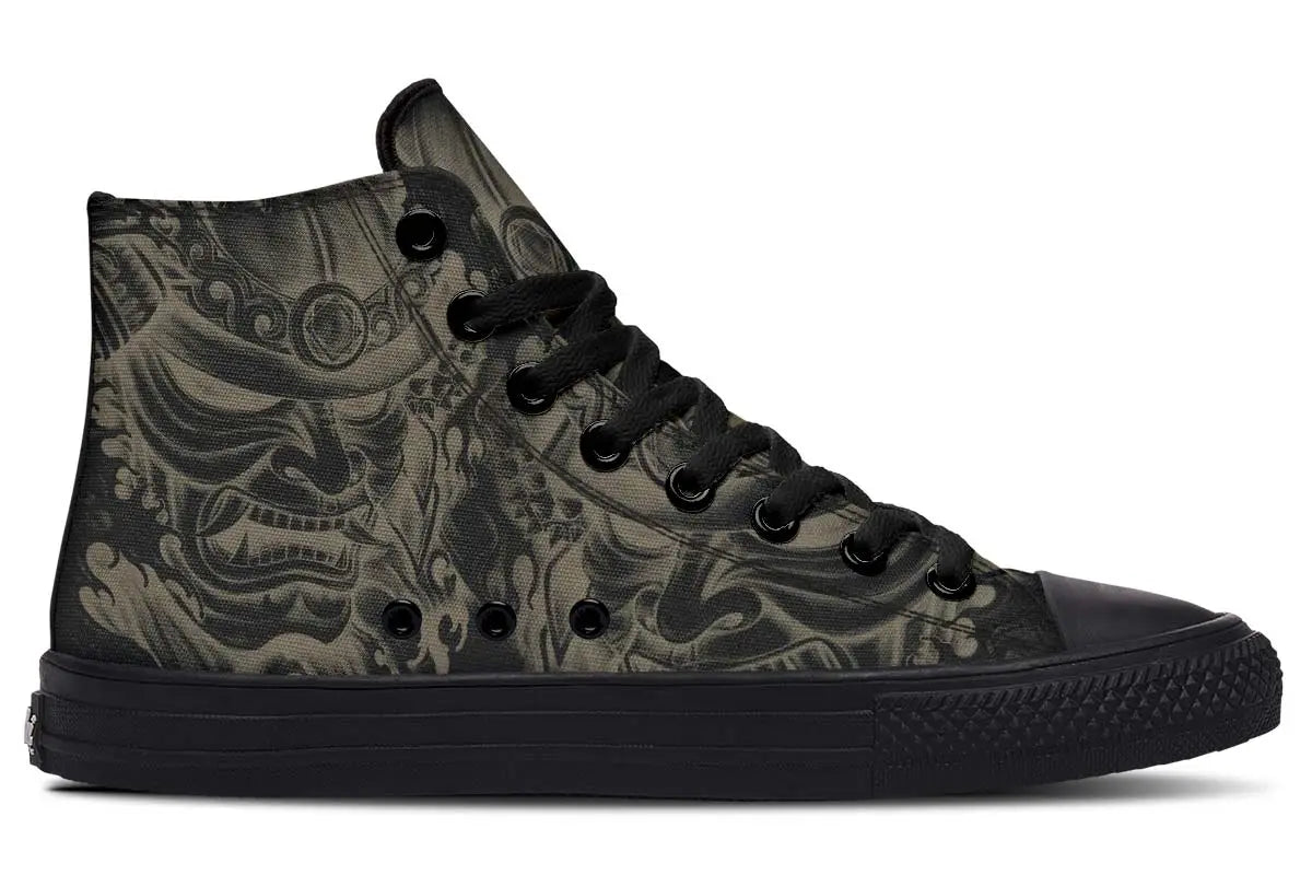 Printed Couple High Top Canvas Shoes