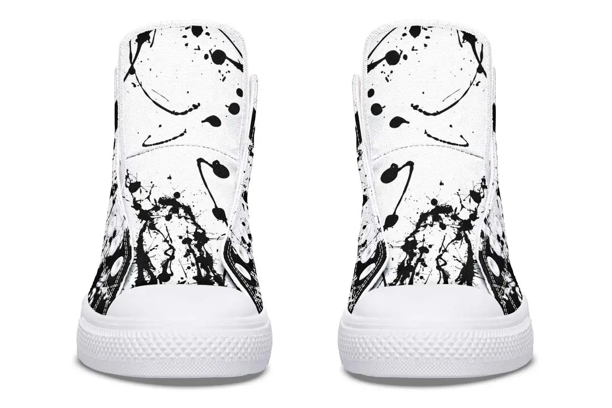 Printed Couple High-top Canvas Shoes