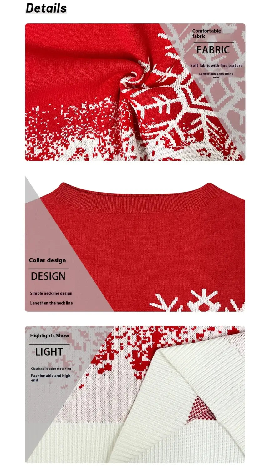 Little Snowflake Christmas Sweater Casual Off-the-shoulder Sweater Women