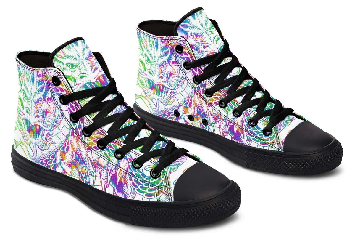 Printed Couple High-top Canvas Shoes